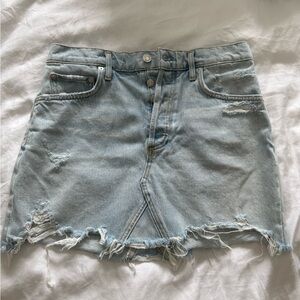 Agolde Blue Mini Skirt